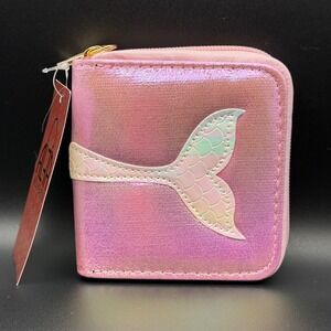 ALFA BAGS Pink Iridescent Metallic Zip Around Wallet Classic Collection USA